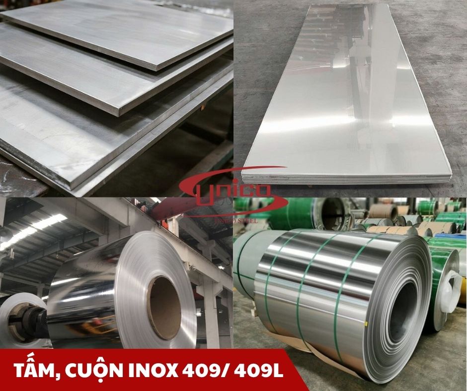 Tấm, cuộn inox 409/409L - Unico Steel